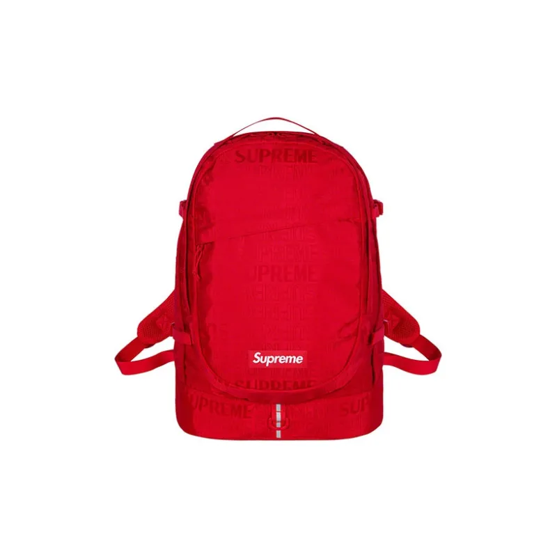 Supreme Polyester Backpack Unisex Red-0