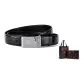 Black Strap Silver-Tone Buckle+Premium Box