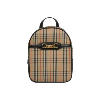 Burberry Cow Leather Backpack Mini Women's Coffee/Black