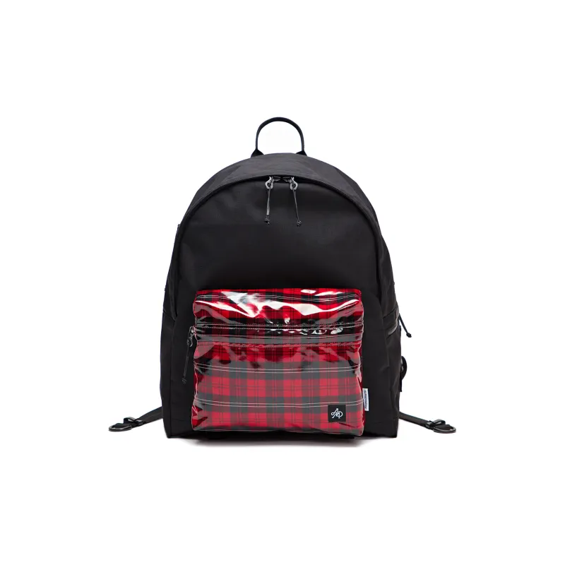 The MAD HATcher Polyester Polyamide Backpack Regular Unisex Black & Red-0