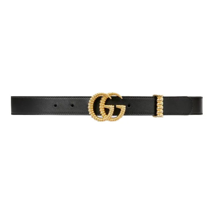 GUCCI Torchon Double G Buckle Leather Belt 1W-0