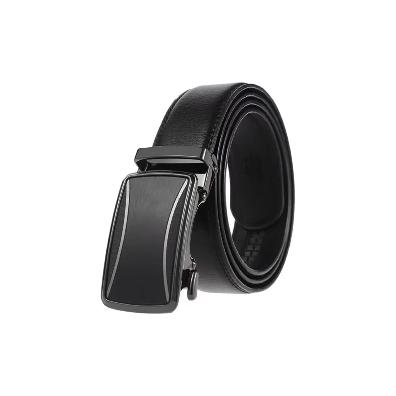 BAIJUAN Leather Belts Men Black-1