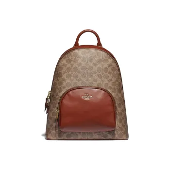 COACH Carrie Canvas Backpack Small Size Women's Khaki