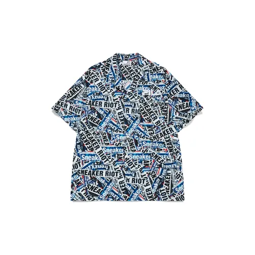 FILA FUSION Shirts Men Woven Ribbon Print