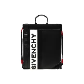 Givenchy Fabric With Leather Carry Backpack Men's Black