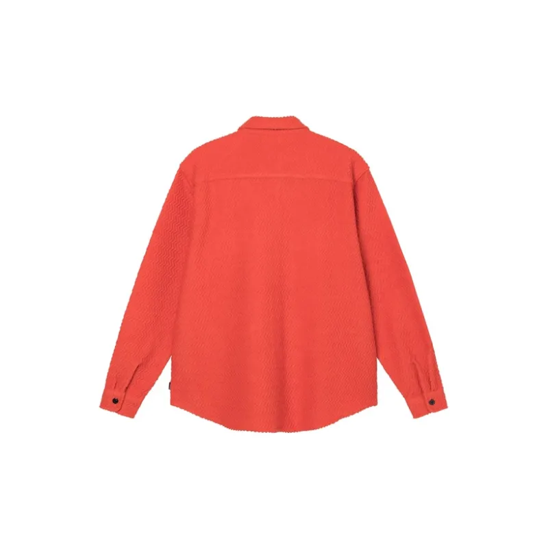 Stussy Textured Wool Cpo Long Sleeve Shirt-4