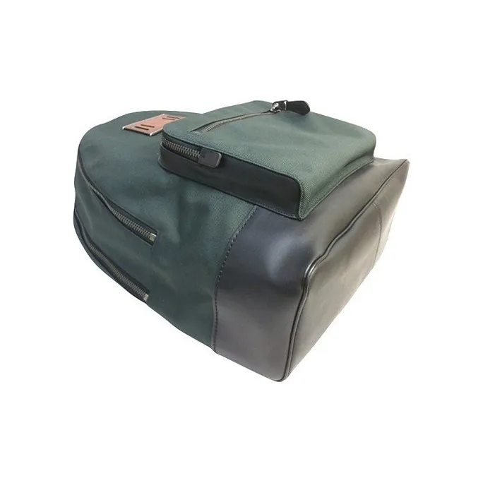 COACH West Nylon Leather Backpack Large Size Men's Green-2