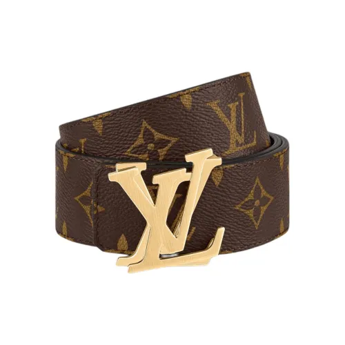 LOUIS VUITTON Leather Belts Men Brown