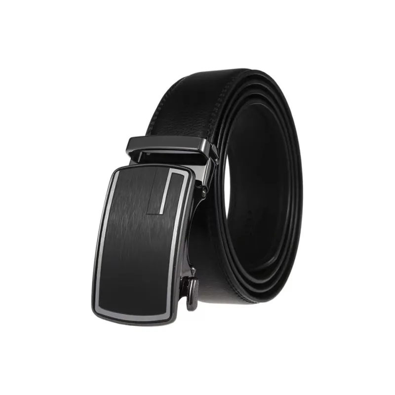 BAIJUAN Leather Belts Men Black-1