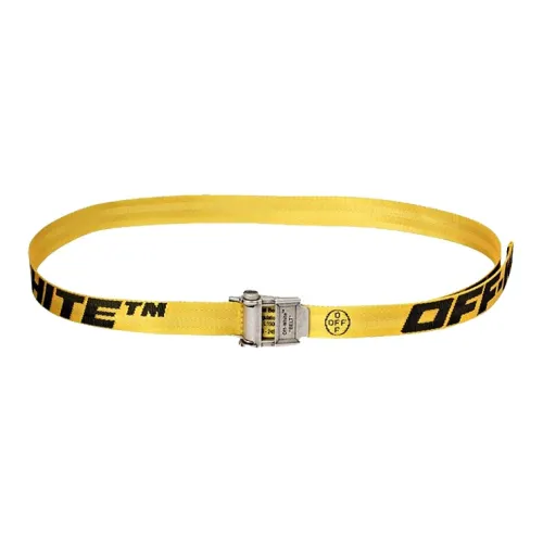 OFF-WHITE Leather Belts Unisex Yellow