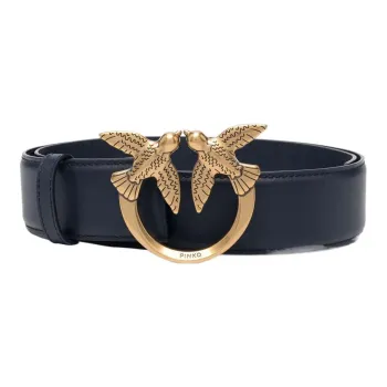 PINKO Love Berry Logo plaque Leather Belt