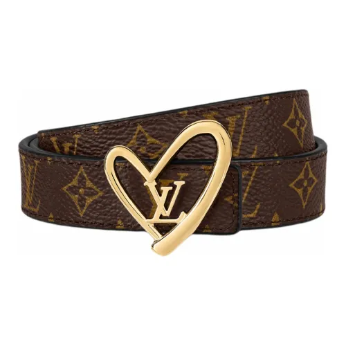 LOUIS VUITTON Fall In Love Leather Belts Women's Brown