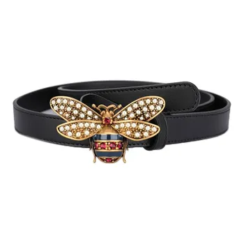 GUCCI Queen Margaret Leather Belts Women's