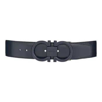 Ferragamo Leather Belts Men Blue Black