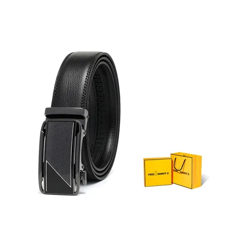 FREE RABBITⅡ Leather Belts Men Black