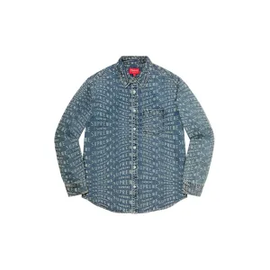 Supreme Warp Jacquard Logos Denim hat shirt - Cheap Rcj Jordan Outlet