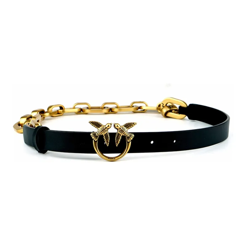 PINKO Leather Belts Unisex Black-0