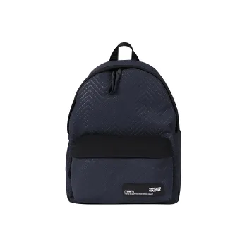 FANSIZHE Jeans Couture Artificial Leather Backpack Unisex Dark Blue