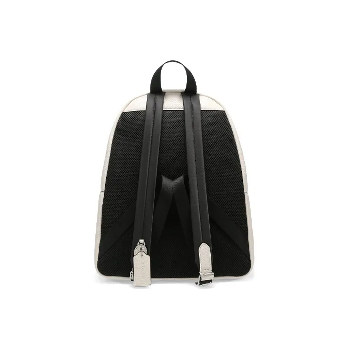 COACH Charlie Pebbled Leather Backpack Large Size Women's White-3