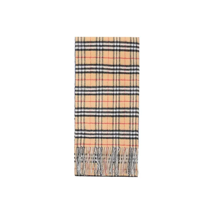 Burberry VINTAGE Knit Scarves Men Stone Blue Plaid-3