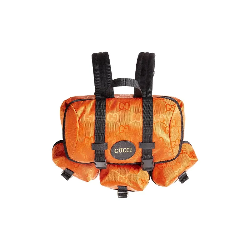 GUCCI Nylon Backpack Men's Orange-4