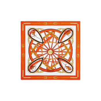 HERMES Silk Scarves Women's Orange