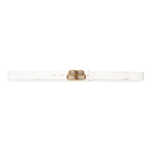 Balenciaga Leather Belts Unisex White