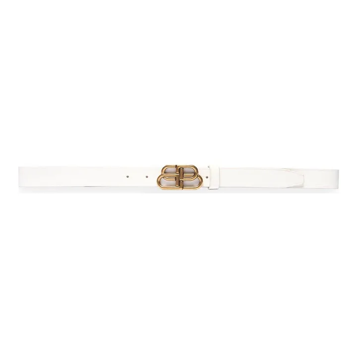 Balenciaga Leather Belts Unisex White-0