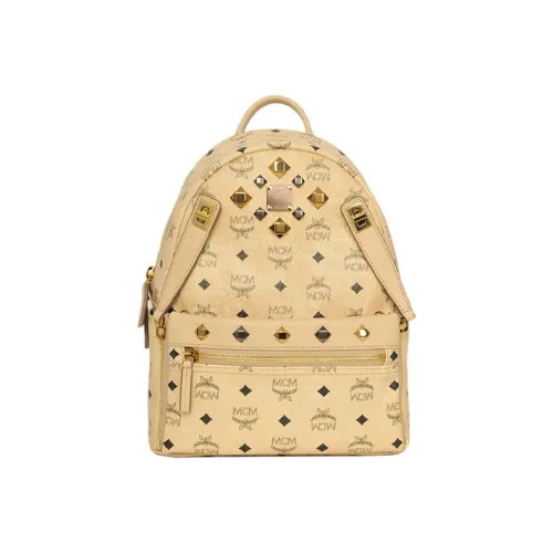 MCM Stark Danube Leather Gym Unisex Beige