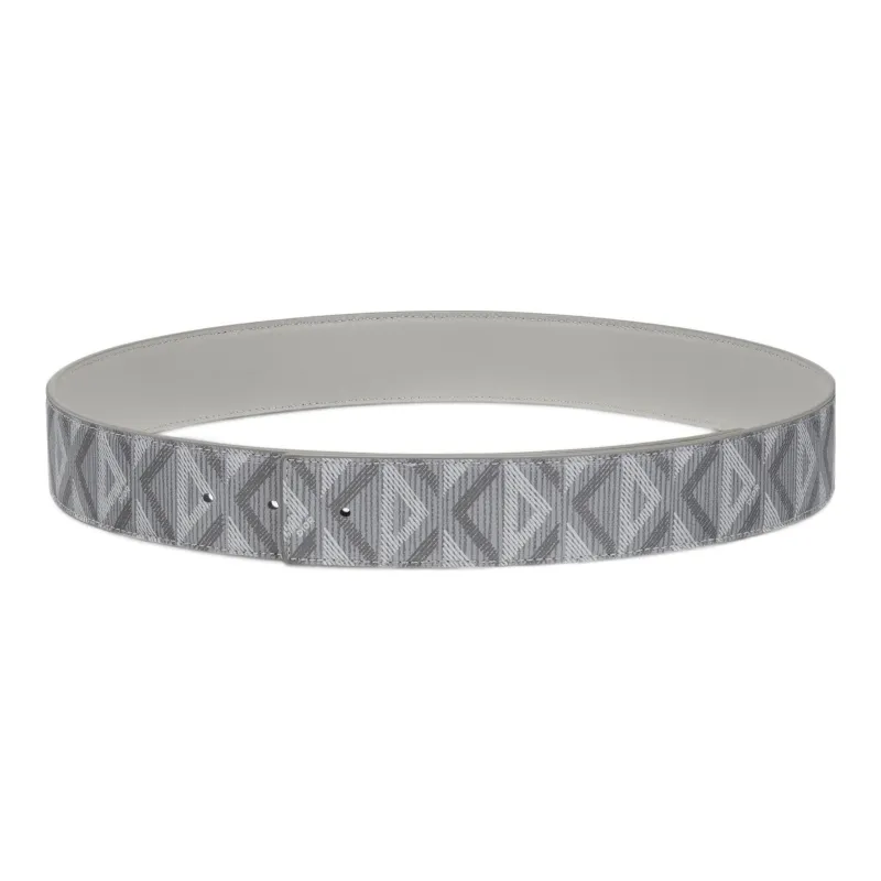 DIOR CD Diamond Leather Belts Men Gray-0