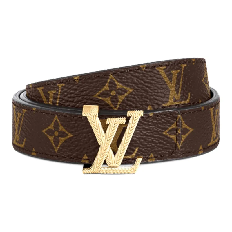 LOUIS VUITTON ICONIC LV ICONIC PRECIOUS 2cm Monogram Double Sided Belt Women's Brown-0