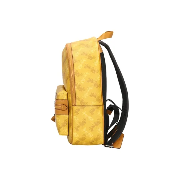 COACH Leather Backpack Medium Size Women's Candy Yellow-2