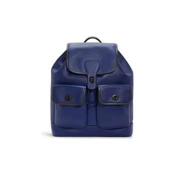 COACH Heritage Cow Leather Backpack Men's Blue