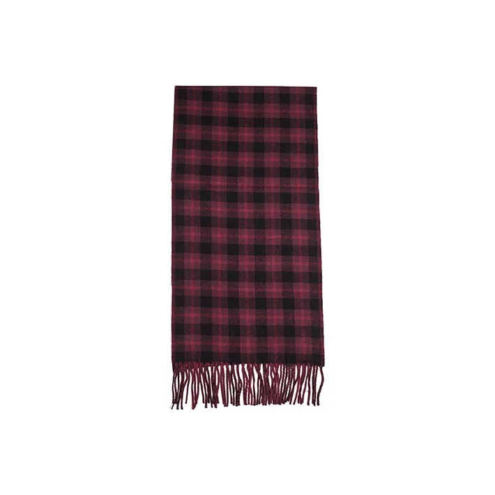 COACH Knit Scarves Unisex Burgundy-3