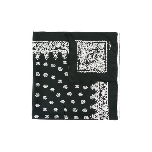 SAINT LAURENT Silk Scarves Women's Black