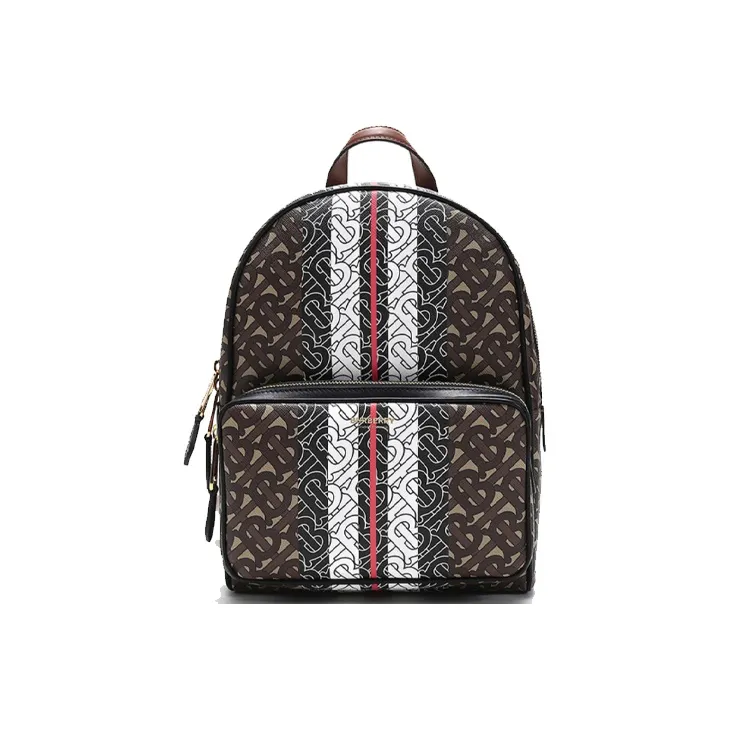 Burberry Eco-Friendly Canvas Backpack Unisex Saddle Brown-0