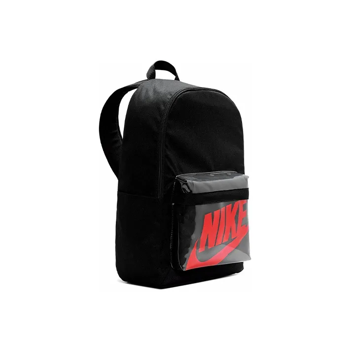 Nike Heritage Polyester Backpack Regular Unisex Black Red-1