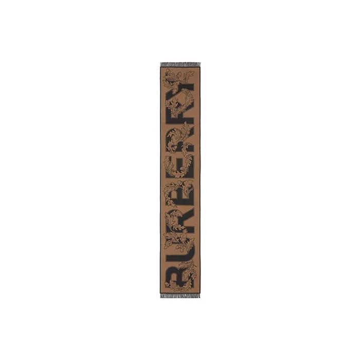 Burberry Knit Scarves Unisex Birch Brown-1