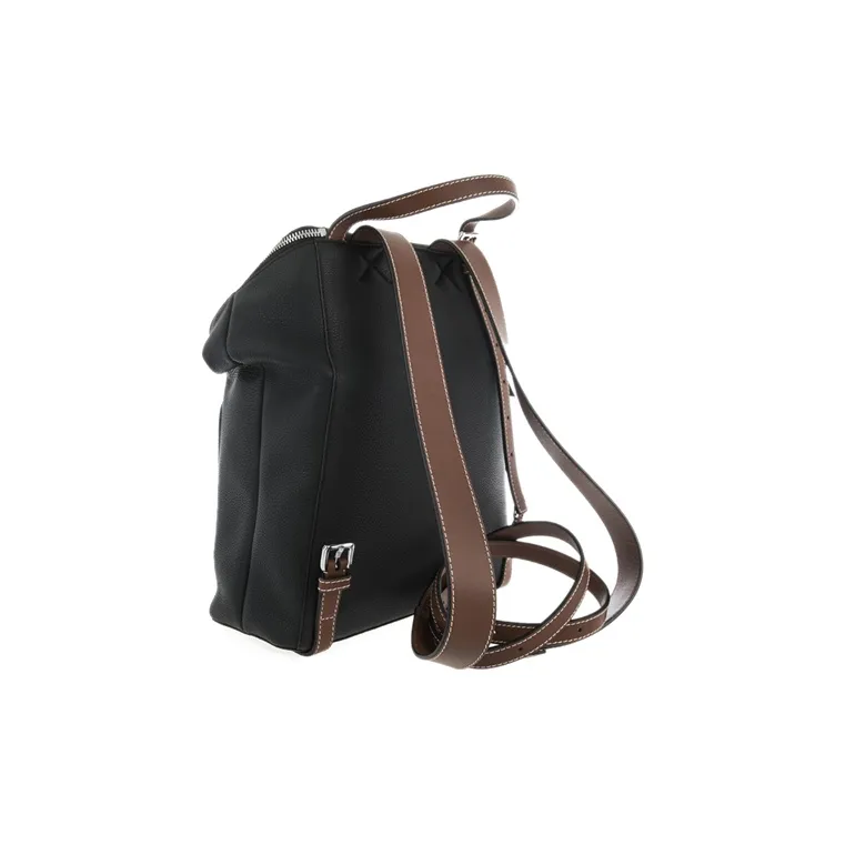 LOEWE Goya Soft Grained Calfskin Backpack Small Size Women's Black/Pecan Color-2