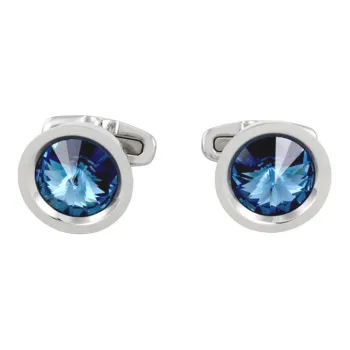 Swarovski Round Cufflinks Men