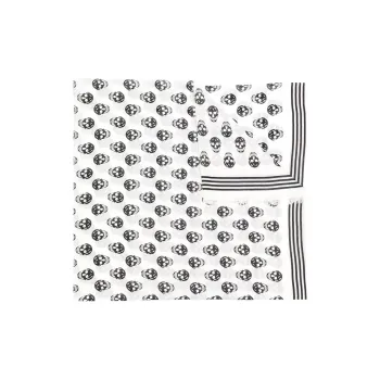 Alexander McQueen Skull Printed Fringed Scarf