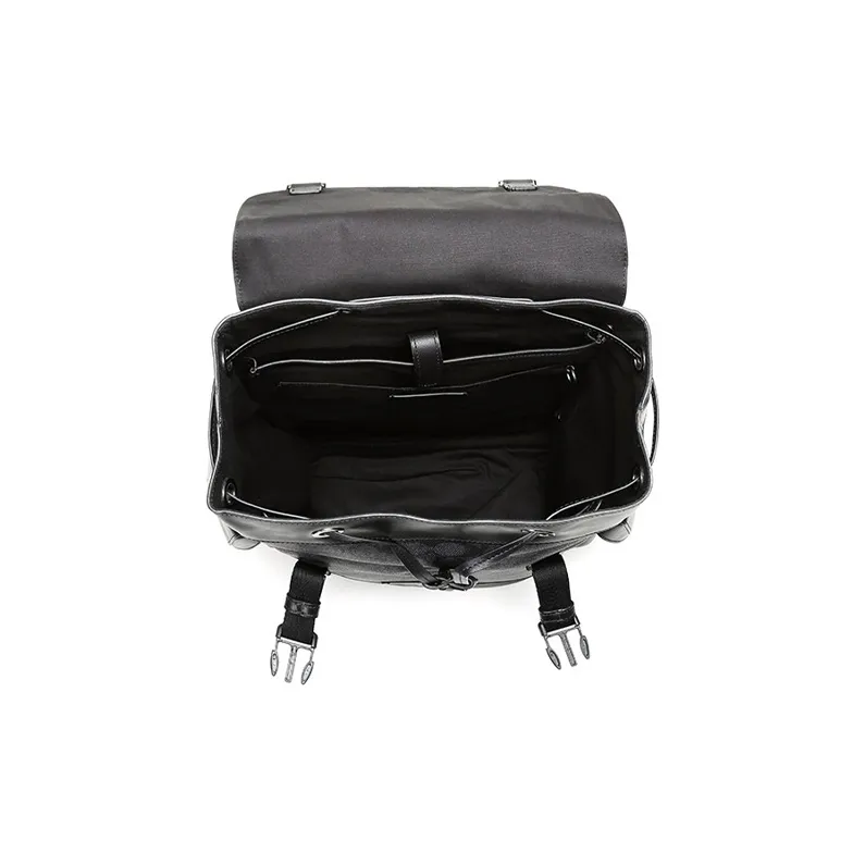 COACH Rivington Canvas With Leather Backpack Large Size Men's Black-4