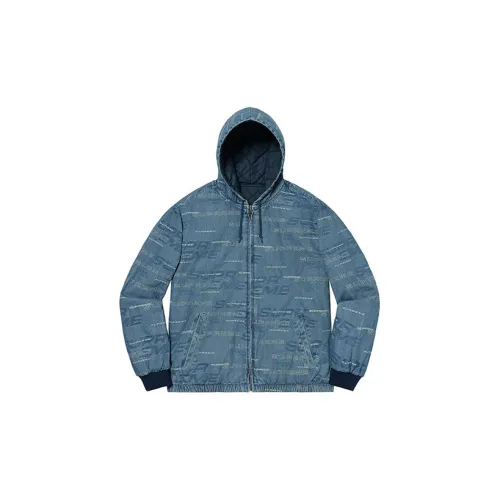 Supreme Reversible Dimensions Logo Denim Work Jacket