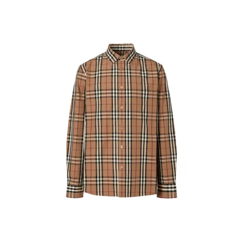 Burberry Shirts Men Birch Brown