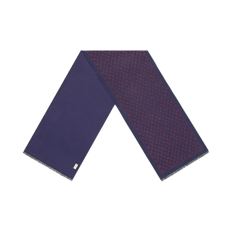 GUCCI Knit Scarves Unisex Navy-1