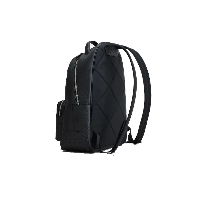 TOD'S Leather Backpack Medium Size Men's Black-3