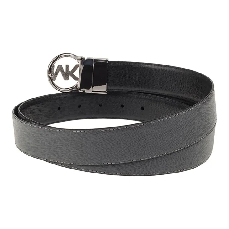 MICHAEL KORS Leather Belts Men Black Gray Color-2