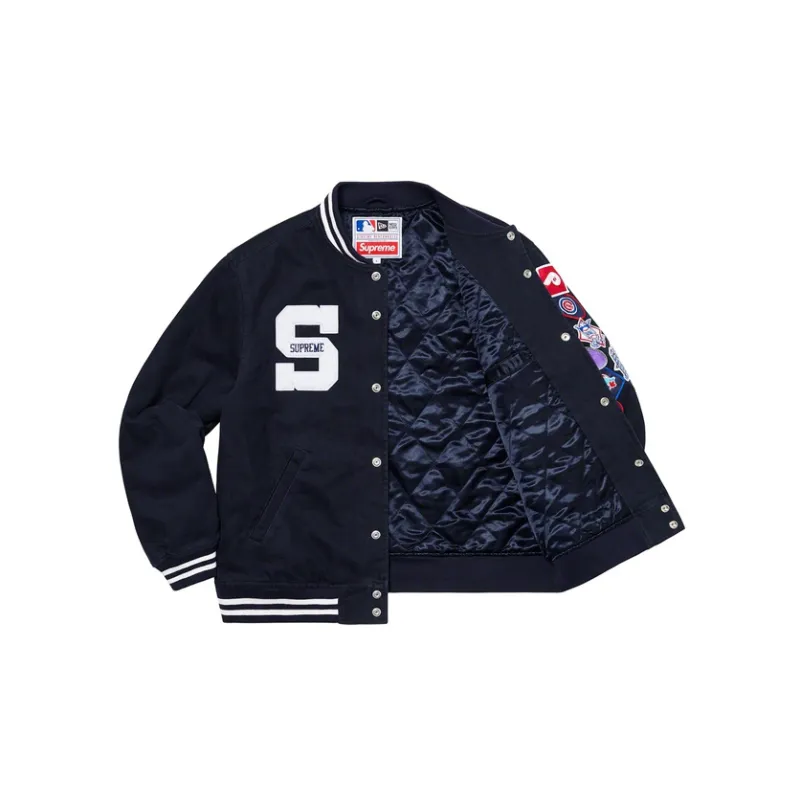 Supreme New Era Mlb Varsity Jacket-11