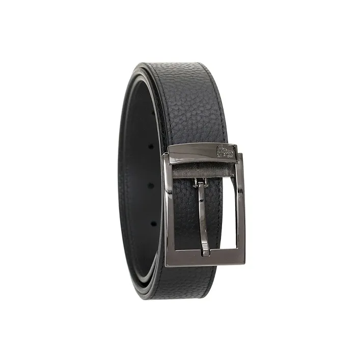 VERSACE Pin Buckle Black Square Buckle Width: 3.5cm Men's-1