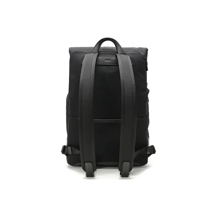 TUMI Fabric With Leather Backpack Men's Black-3